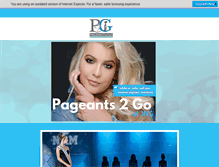 Tablet Screenshot of pageants2go.com
